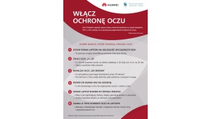 Huawei i Polskie Towarzystwo Optometrii i Optyki w kampanii „Włącz ochronę oczu” Biuro prasowe