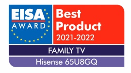 Hisense 65” U8GQ 4K ULED TV uznany przez EISA za najlepszy telewizor rodzinny