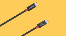Kabel Hama USB-C 4.0 240 W Gen 3. Potrafi przesłać dane z prędkością do 40 Gb/s